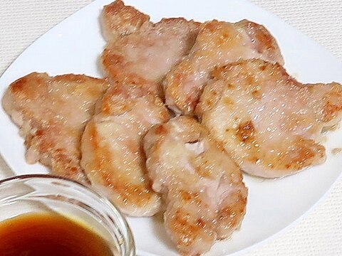 豚ヒレの一口竜田焼き☆簡易和風ソースで